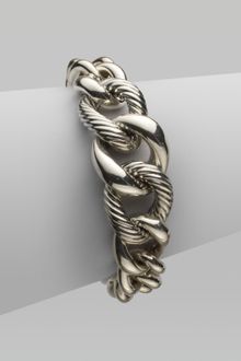 David Yurman Sterling Silver Extra Large Graduated Curb Chain Bracelet - Lyst