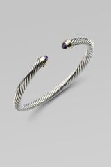David Yurman Amethyst, Sterling Silver & 14k Yellow Gold Bracelet