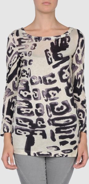 Emilio Pucci Long Sleeve T Shirts in Multicolor (ivory) - Lyst