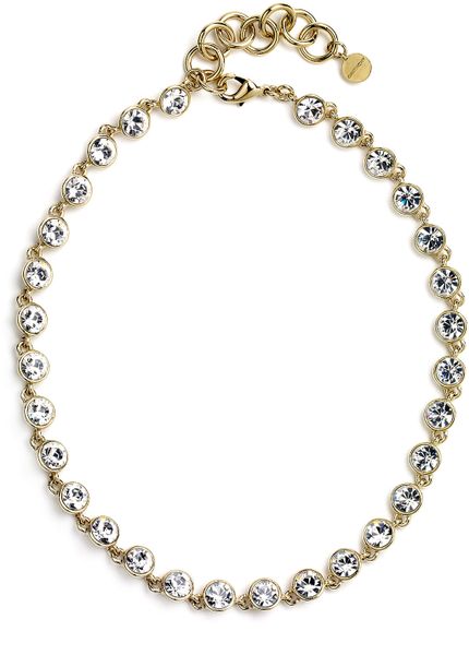 Givenchy Crystal Station Collar Necklace in Gold (gold/ crystal) - Lyst