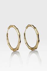 Gucci 18k Yellow Gold Bamboo Earrings/2¼