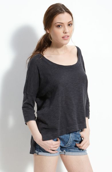 James Perse Boxy Tee in Blue (thunder) - Lyst