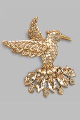 Jay Strongwater Hummingbird Crystal Brooch