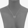 John Hardy White Sapphire Sterling Silver Bamboo Horseshoe Necklace in Silver - Lyst