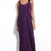 Js Boutique Draped Jersey Gown in Purple (plum) - Lyst