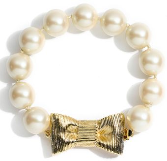 Kate Spade All Wrapped Up Glass Pearl Bracelet - Lyst