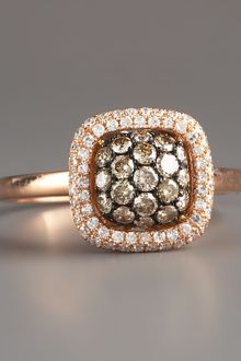 Kc Designs Champagne & White Diamond Ring, Rose - Lyst