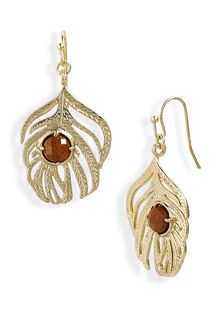 Kendra Scott Rita Small Leaf & Stone Earrings - Lyst