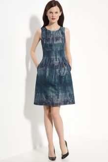 Lela Rose Printed Dress - Lyst