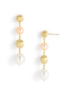 Marco Bicego Africa Gold Freshwater Pearl Linear Drop Earrings - Lyst