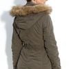 Miss Sixty Knit Trim Anorak with Faux Fur Trim in Green (army green) - Lyst