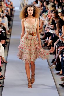 Oscar de la Renta Spring 2012 Floaty Floral Dress - Lyst