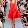 Oscar De La Renta Spring 2012 Floaty Red Dress in Red - Lyst