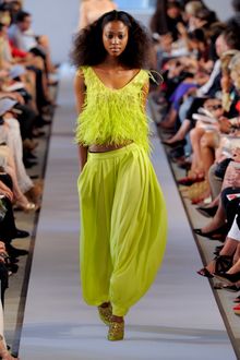 Oscar de la Renta Spring 2012 Lime Harem Pants - Lyst