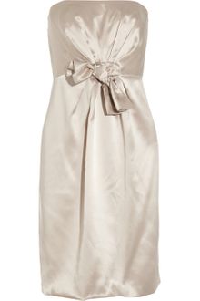 Philosophy di Alberta Ferretti Strapless Silk Dress - Lyst