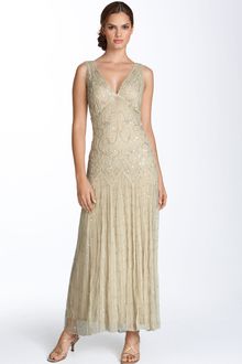 Pisarro Nights Beaded Mesh Gown - Lyst