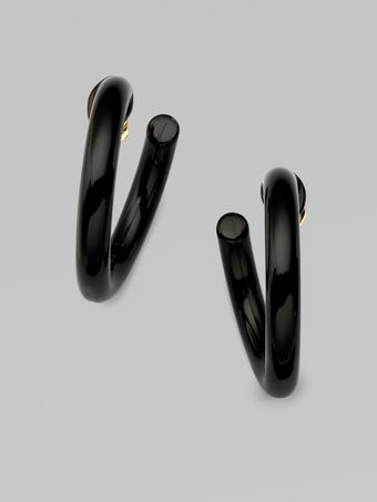 Prada Plex Hoop Clip-on Earrings - Lyst