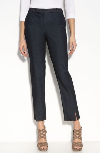 St. John Evening Crepe Ankle Pants - Lyst