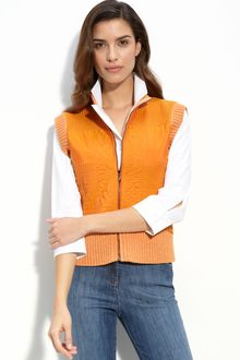 St. John Yellow Label Quilted Vest - Lyst