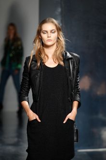 Theyskens' Theory Spring 2012 Cropped Leather Jacket - Lyst