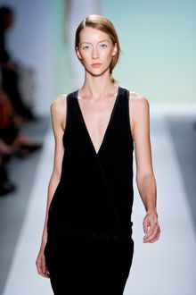 Tibi Spring 2012 Black V-Neck Maxi Dress - Lyst