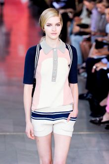 Tory Burch Spring 2012 White RIbbed Mini Shorts - Lyst