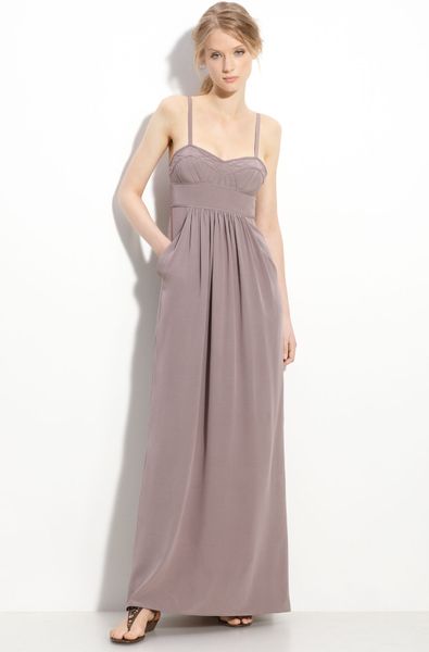 Twelfth Street By Cynthia Vincent Silk Maxi Dress in Pink (mauve) - Lyst