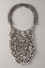 Vera Wang Wrapped Rhinestone Necklace, White