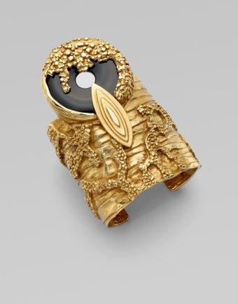 Yves Saint Laurent Onyx Cuff Bracelet - Lyst