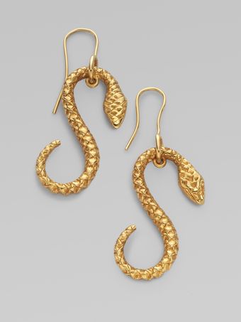 Yves Saint Laurent Sleepers Snake Earrings - Lyst