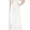 Alberta Ferretti Lacetrimmed Silkchiffon Gown in White - Lyst