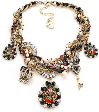 Betsey Johnson Royal Engagement Charm Statement Necklace - Lyst