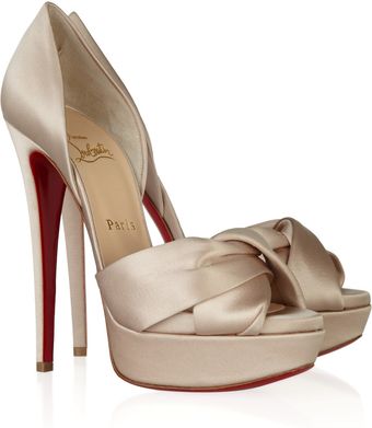 Christian Louboutin Volpi 150 Satin-covered Leather Sandals - Lyst
