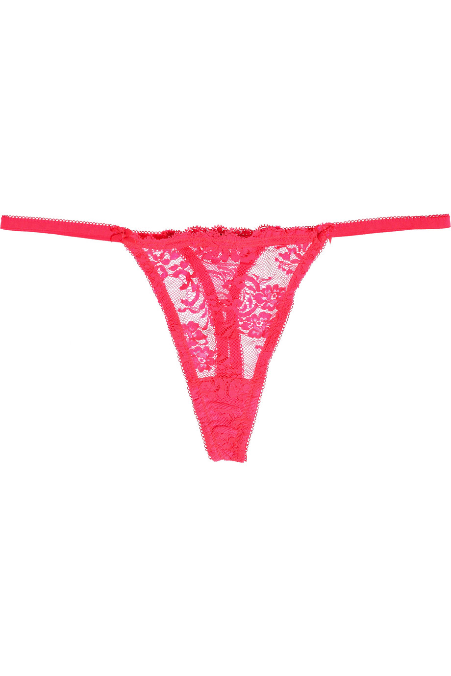 Deborah Marquit French Lace Tanga Thong In Pink Lyst 3726