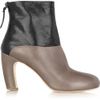 Miu Miu Twotone Leather Ankle Boots in Brown (taupe) - Lyst