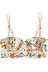 Stella McCartney Irene Gardening Stretch-silk Bustier Bra