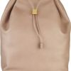 The Row Leather Backpack in Brown (taupe) - Lyst