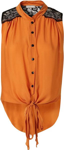 Topshop Mustard Top By Love* - Lyst