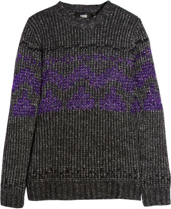 Versus  Metallic Alpaca-blend Sweater - Lyst