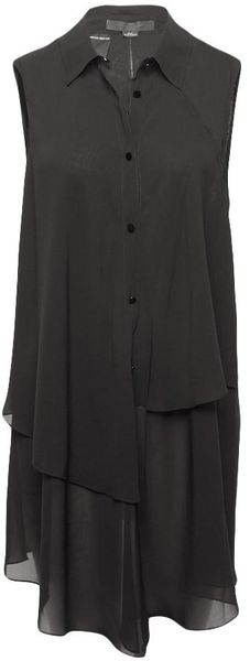 Alexander Wang Tiered Sleeveless Shirt - Lyst