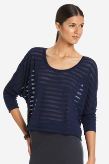 BCBGMAXAZRIA Willa Striped Burnout Top - Lyst
