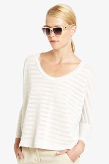 BCBGMAXAZRIA Willa Striped Burnout Top - Lyst