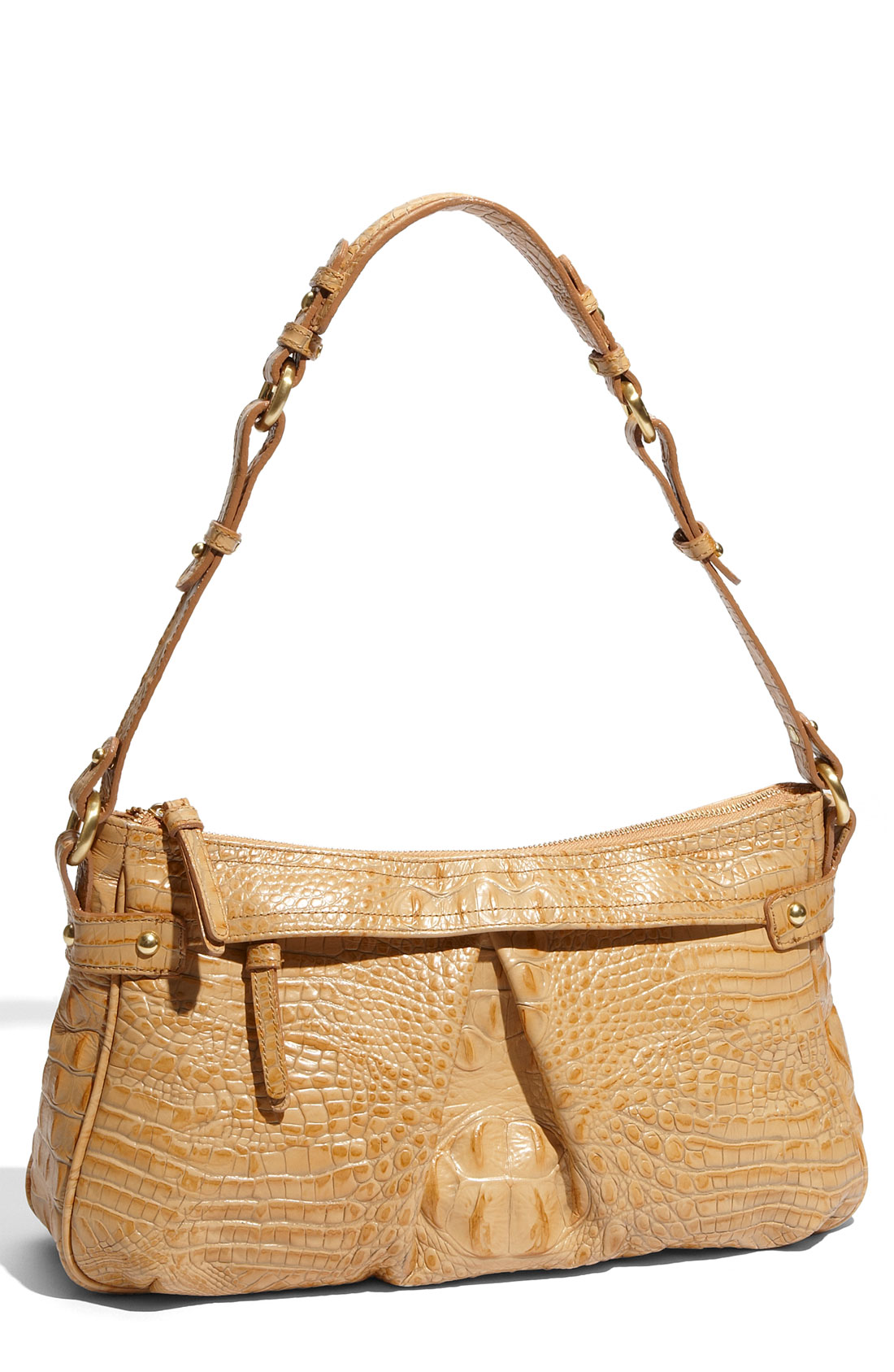 croc leather shoulder bag