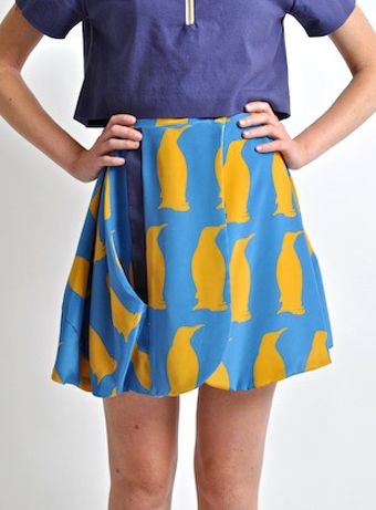 Charlotte Taylor Silk Penguin Alice Skirt  - Lyst