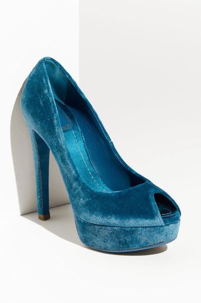 Dior Miss Velvet Platform Pump in Blue (bleu canard) - Lyst