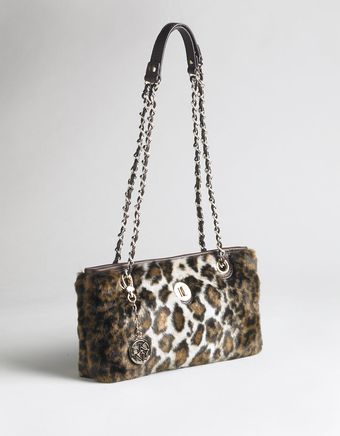 DKNY Faux-fur Convertible Handbag - Lyst
