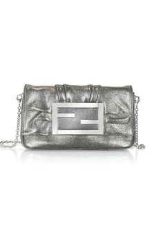 Fendi Mia - Laminated Leather Small Baguette Bag W/chain Strap - Lyst