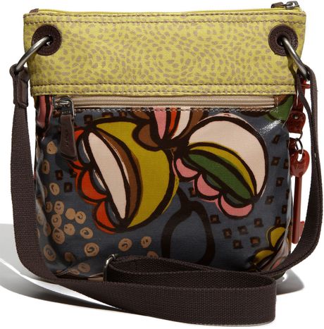 Fossil Key-per Coated Canvas Crossbody Bag in Multicolor (flower) | Lyst
