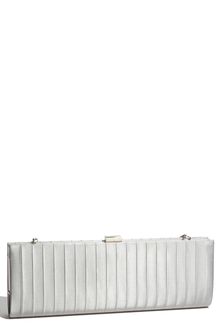 Glint Vertical Pleat Satin Frame Clutch - Lyst