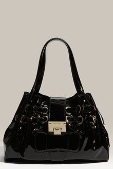 Jimmy Choo Small Patent Leather Shopper - Lyst